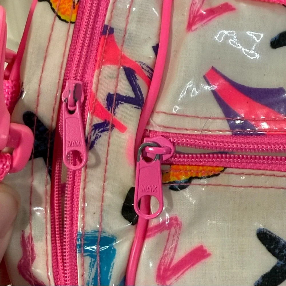 RARE 1989 Barbie Mattel Inc. Vintage Girl's Duffle Bag & Pouch Vinyl Graphic Art
